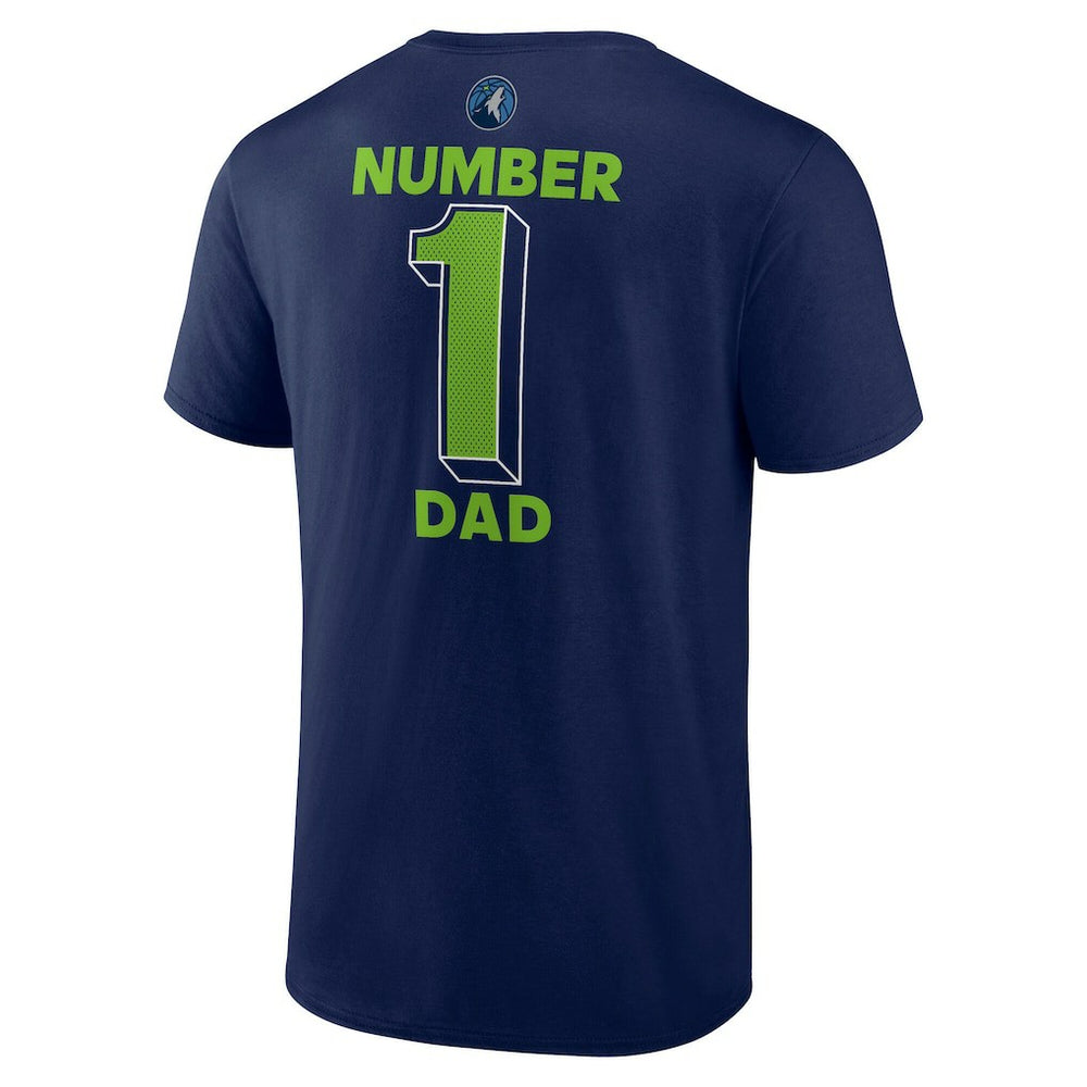 Minnesota Timberwolves #1 Dad Jersey T-Shirt - Navy cheap