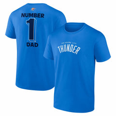 Oklahoma City Thunder #1 Dad Jersey T-Shirt - Blue sale