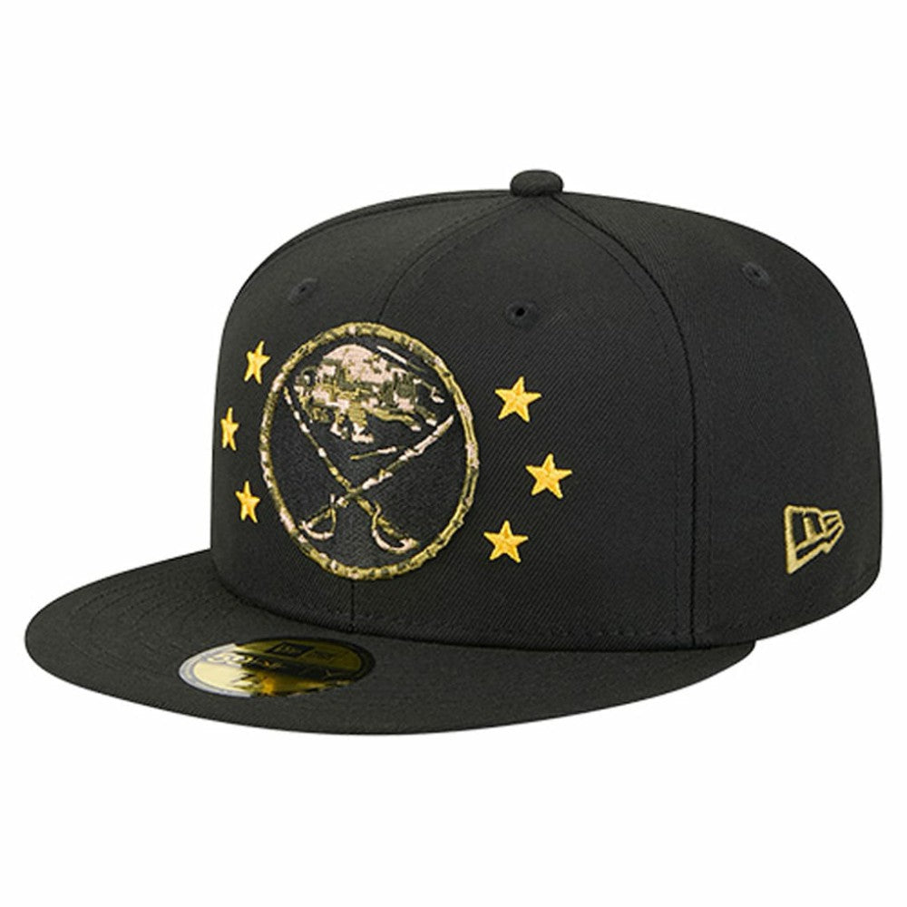 Buffalo Sabres New Era Military Appreciation Digital Camo Stars 59FIFTY Fitted Hat Black