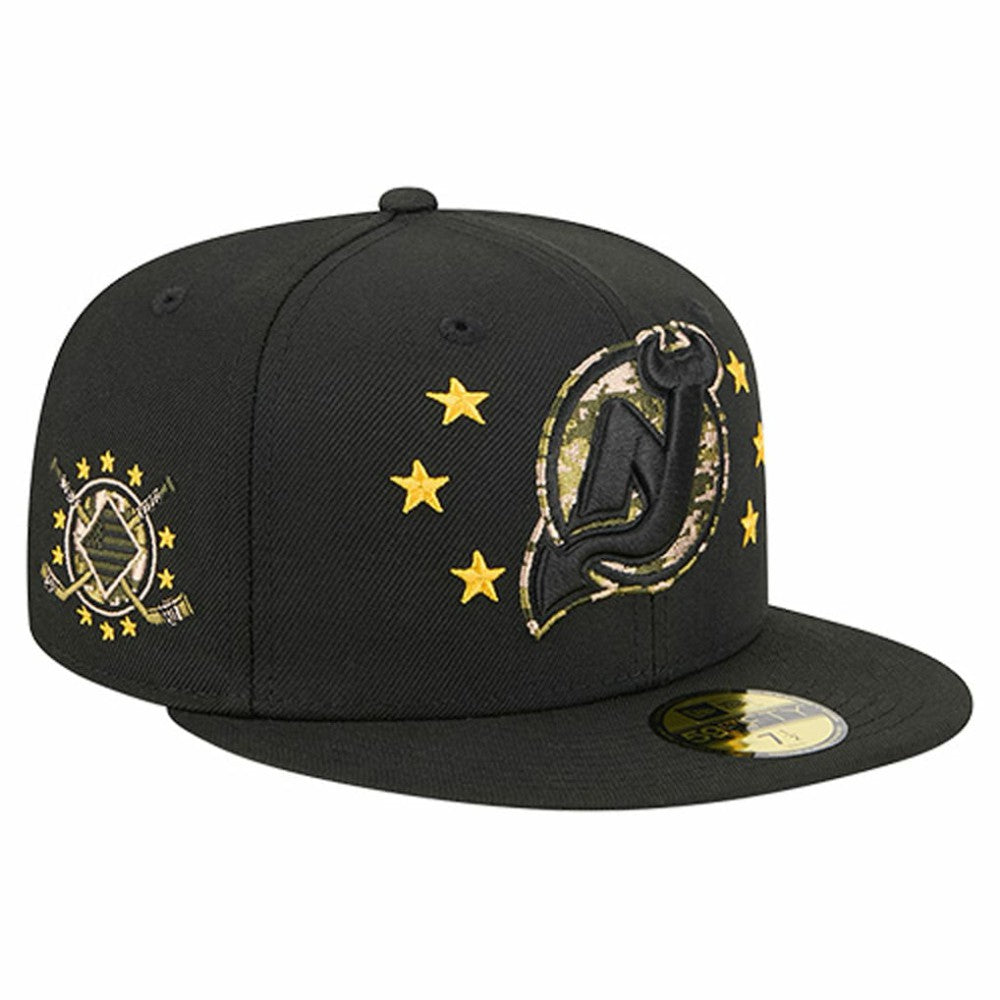 New Jersey Devils New Era Military Appreciation Digital Camo Stars 59FIFTY Fitted Hat Black
