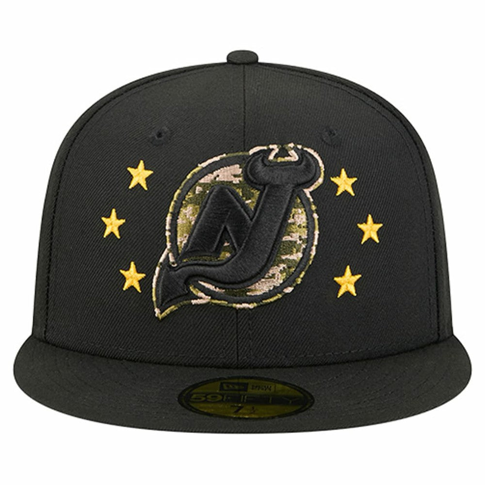 New Jersey Devils New Era Military Appreciation Digital Camo Stars 59FIFTY Fitted Hat Black