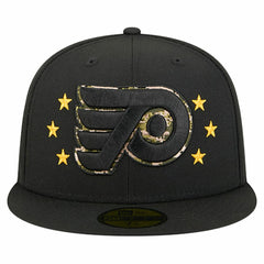 Philadelphia Flyers New Era Military Appreciation Digital Camo Stars 59FIFTY Fitted Hat Black
