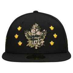 Toronto Maple Leafs New Era Military Appreciation Digital Camo Stars 59FIFTY Fitted Hat Black