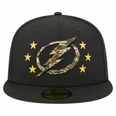 Tampa Bay Lightning New Era Military Appreciation Digital Camo Stars 59FIFTY Fitted Hat Black
