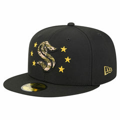 Seattle Kraken New Era Military Appreciation Digital Camo Stars 59FIFTY Fitted Hat Black