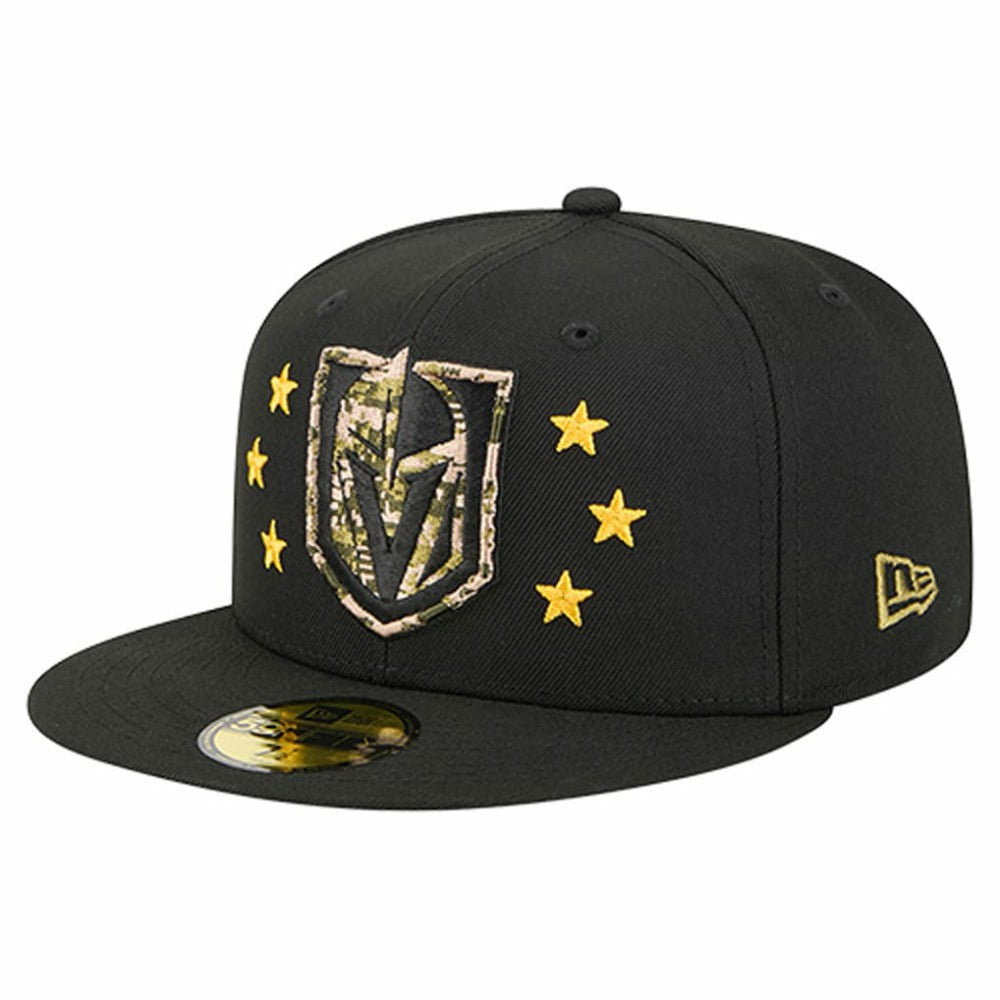 Vegas Golden Knights New Era Military Appreciation Digital Camo Stars 59FIFTY Fitted Hat Black