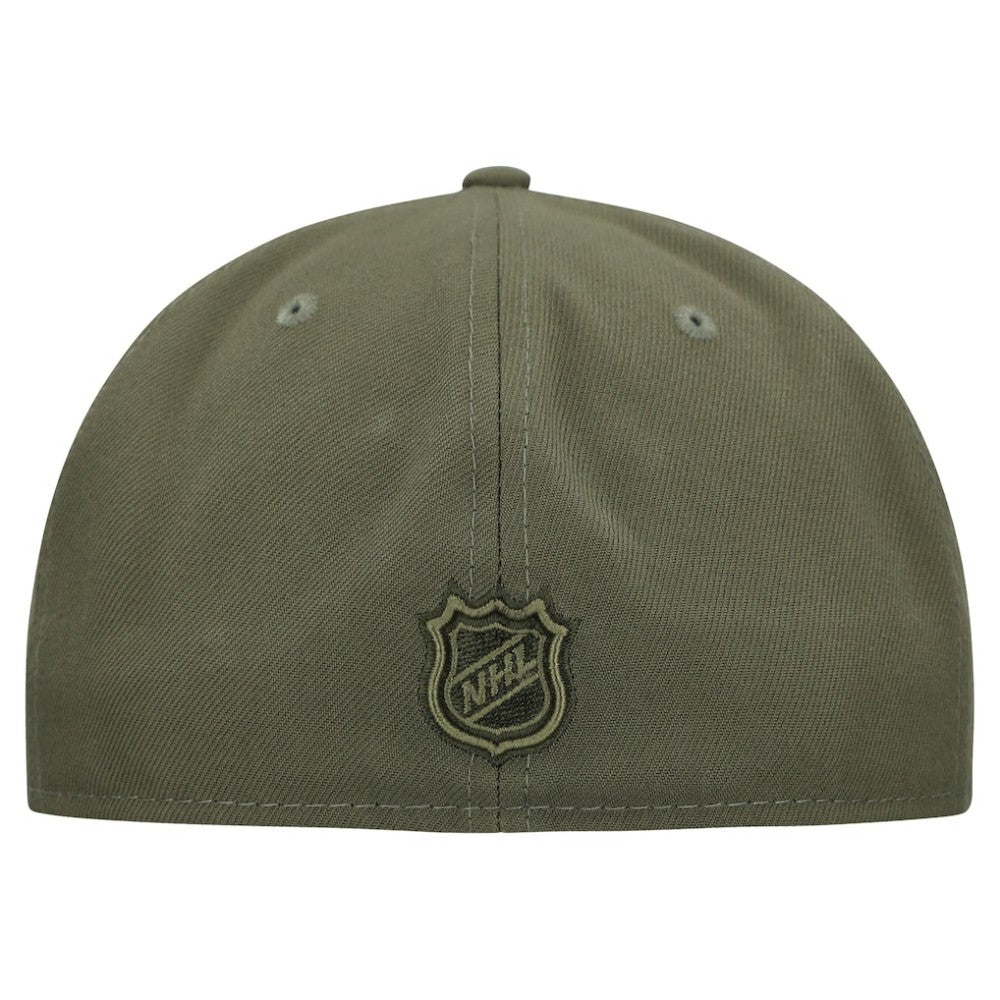 Minnesota Wild New Era Military Appreciation Flag 59FIFTY Fitted Hat Olive