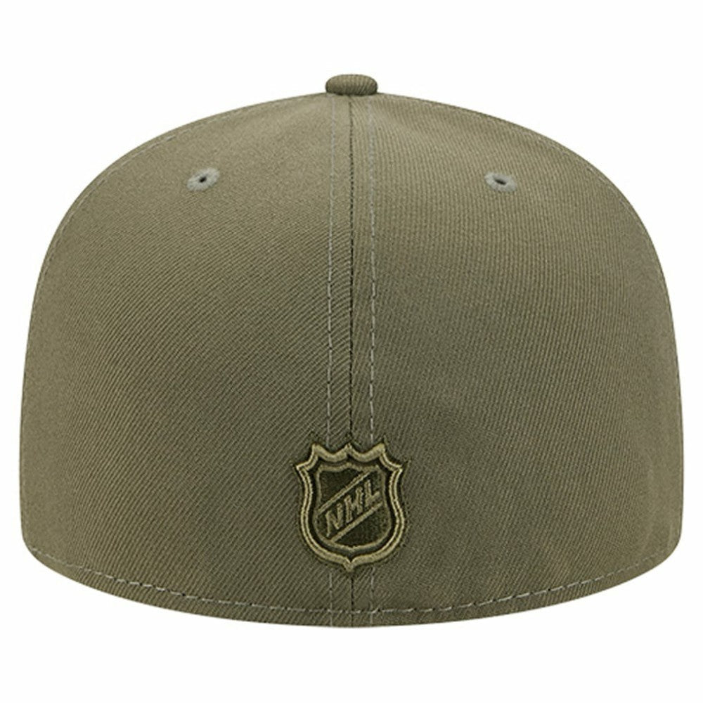 Boston Bruins New Era Military Appreciation Flag 59FIFTY Fitted Hat Olive