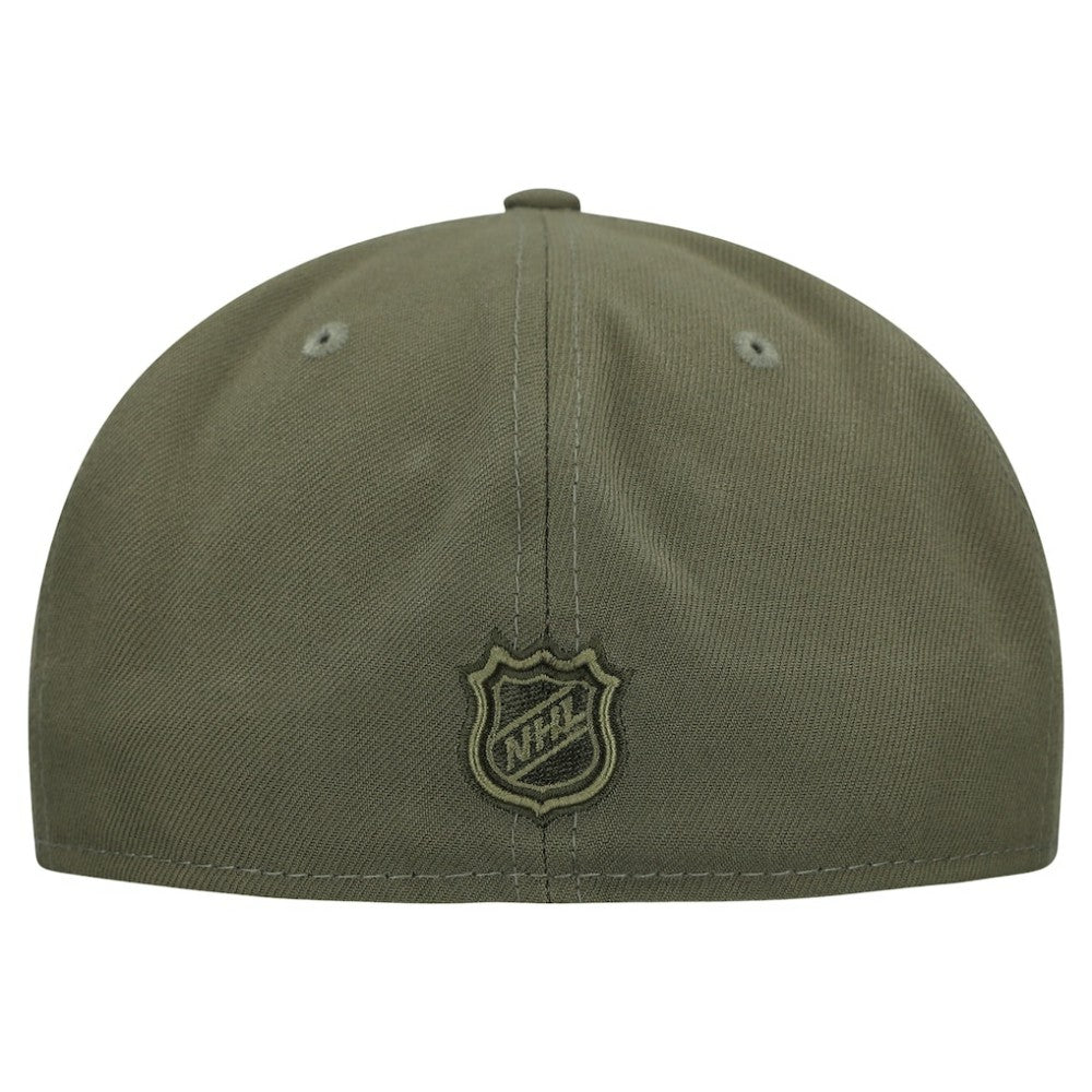 Detroit Red Wings New Era Military Appreciation Flag 59FIFTY Fitted Hat Olive