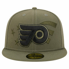 Philadelphia Flyers New Era Military Appreciation Flag 59FIFTY Fitted Hat Olive