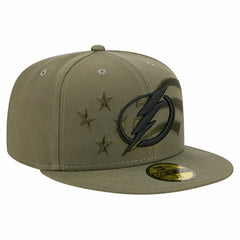 Tampa Bay Lightning New Era Military Appreciation Flag 59FIFTY Fitted Hat Olive