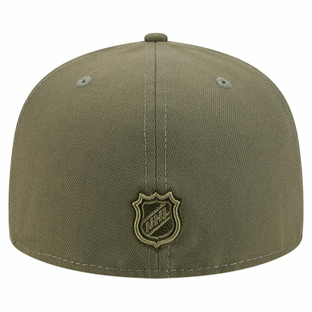 Seattle Kraken New Era Military Appreciation Flag 59FIFTY Fitted Hat Olive