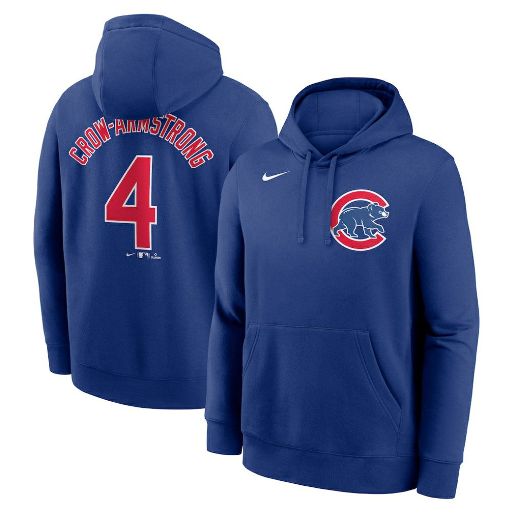 Pete Crow-Armstrong Chicago Cubs Player Name & Number Club Fleece Pullover Hoodie - Royal | Nike