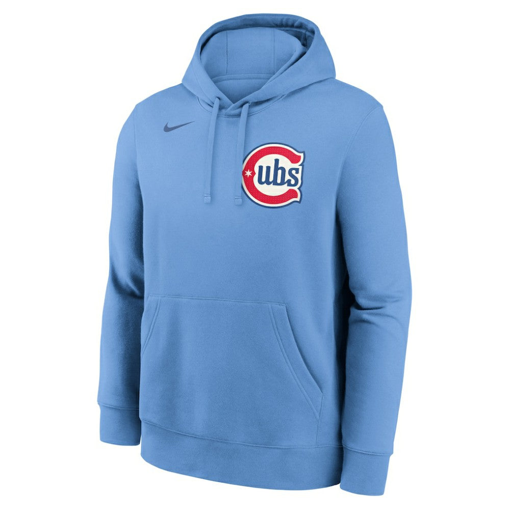 Pete Crow-Armstrong Chicago Cubs Player Name & Number Club Fleece Pullover Hoodie - Light Blue | Nike