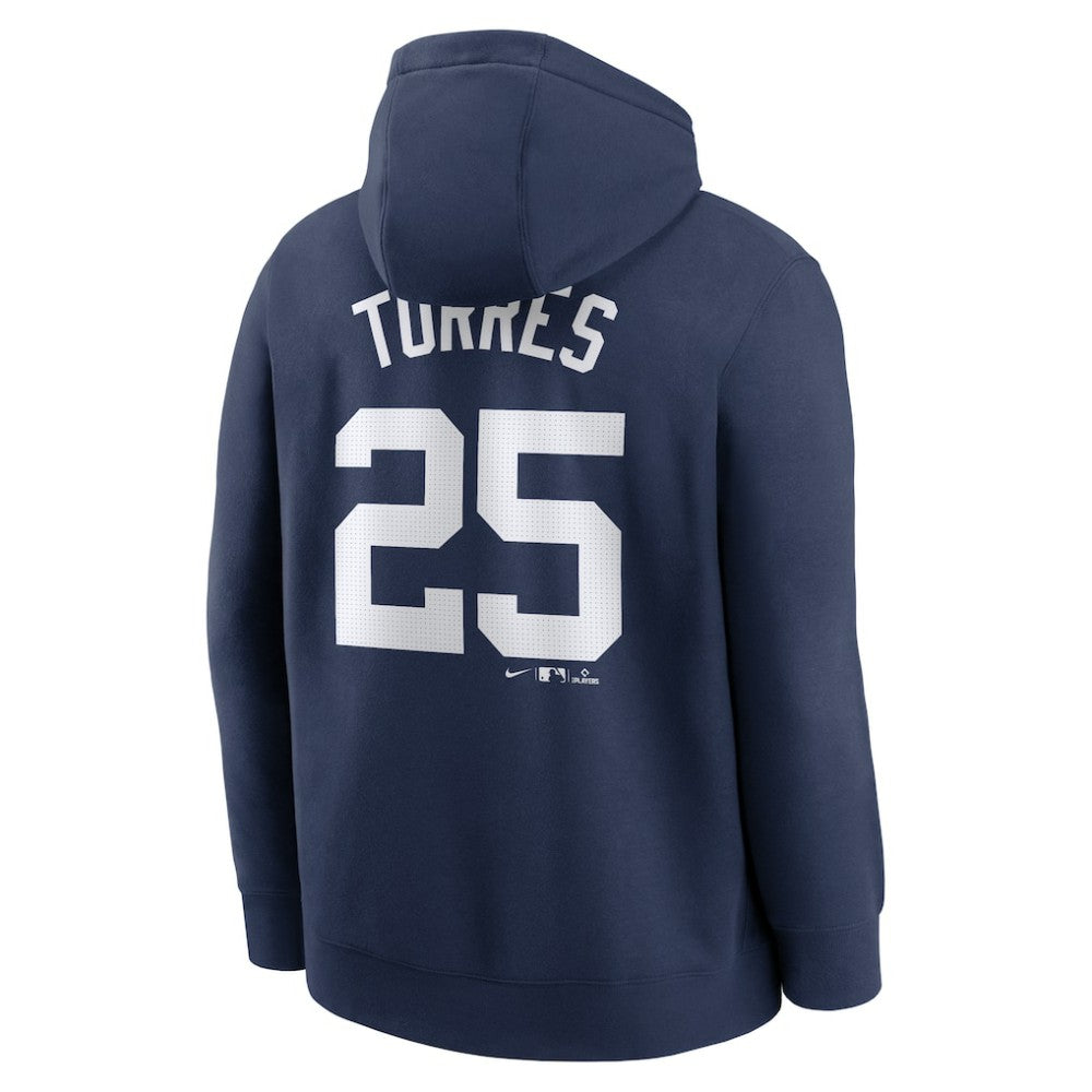 Gleyber Torres Detroit Tigers Player Name & Number Club Fleece Pullover Hoodie - Navy | Nike