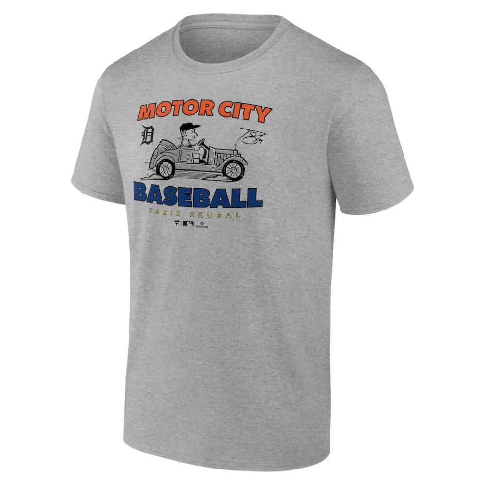 Tarik Skubal Detroit Tigers Motor City Baseball T-Shirt - Heather Gray