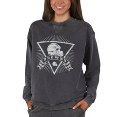 Cleveland Browns Concepts Sport Women's Boxy Mist French Terry Long Sleeve Top - Charcoal discount