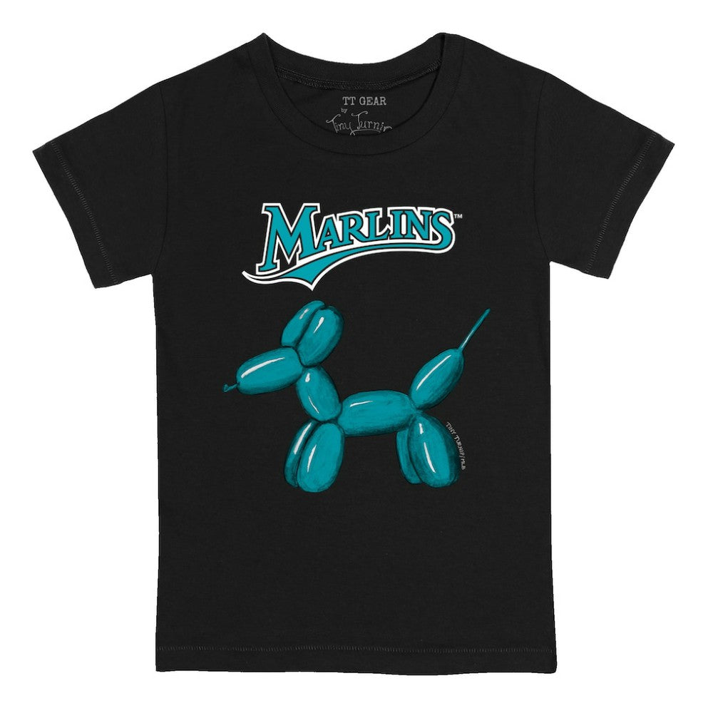 Miami Marlins Tiny Turnip Youth Balloon Dog T-Shirt - Black