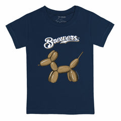 Milwaukee Brewers Tiny Turnip Youth Balloon Dog T-Shirt - Navy