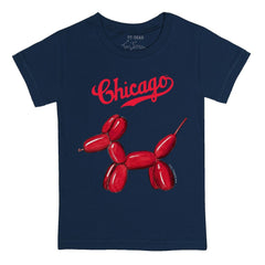 Chicago Cubs Tiny Turnip Youth Balloon Dog T-Shirt - Navy