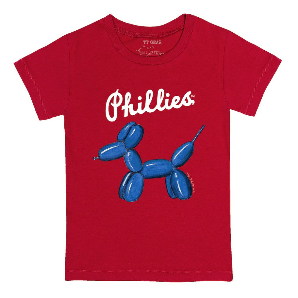 Philadelphia Phillies Tiny Turnip Youth Balloon Dog T-Shirt - Red