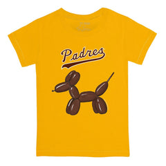 San Diego Padres Tiny Turnip Youth Balloon Dog T-Shirt - Gold