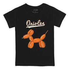 Baltimore Orioles Tiny Turnip Youth Balloon Dog T-Shirt - Black