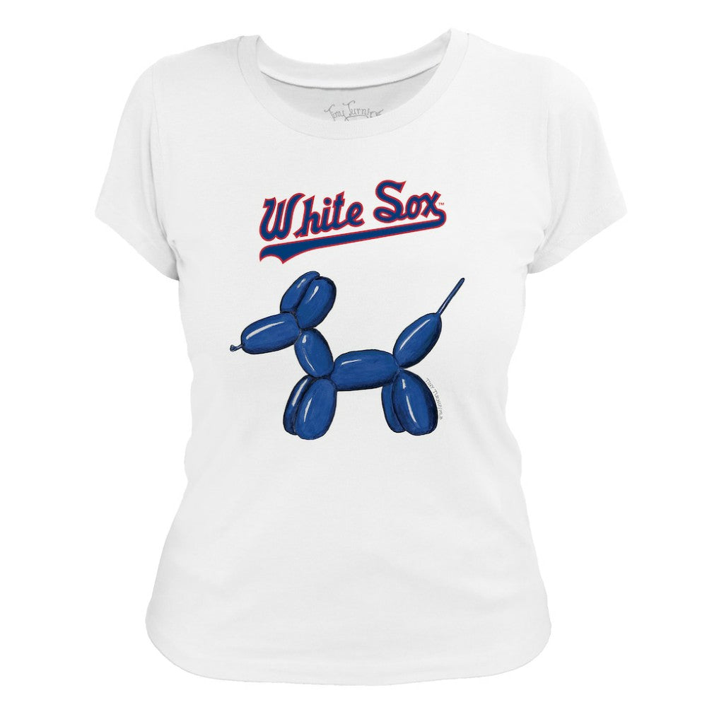 Chicago White Sox Tiny Turnip Women's Balloon Dog T-Shirt - White