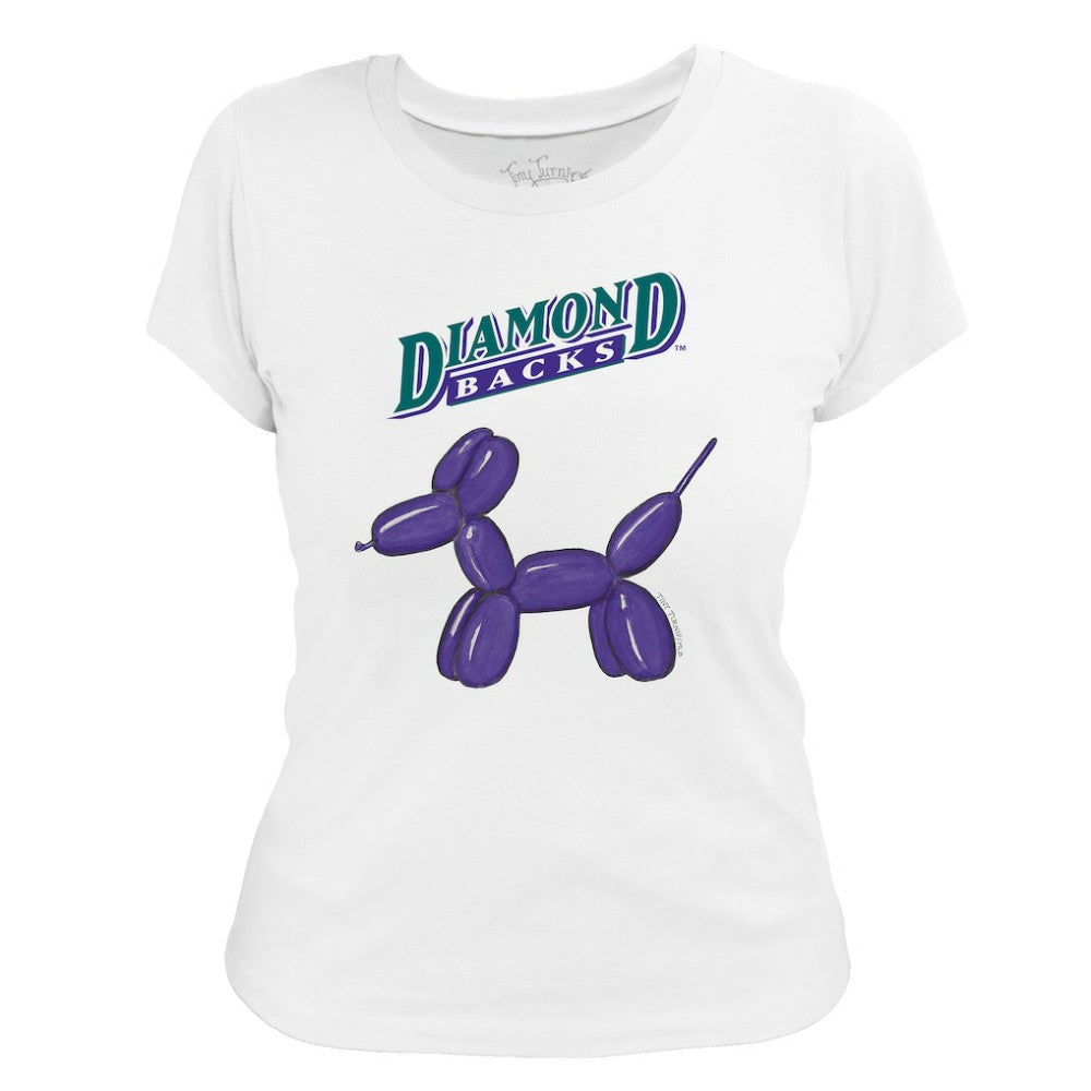 Arizona Diamondbacks Tiny Turnip Women's Balloon Dog T-Shirt - White