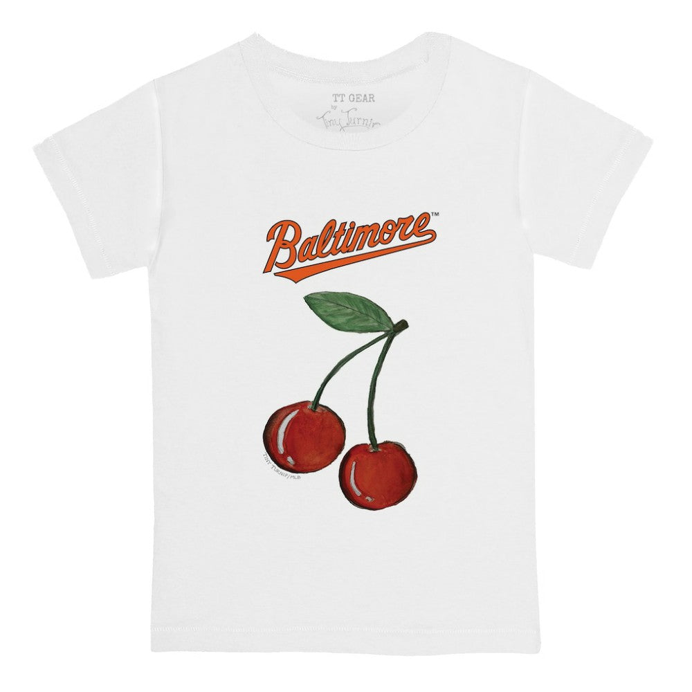 Baltimore Orioles Tiny Turnip  Youth Cherries T-Shirt - White
