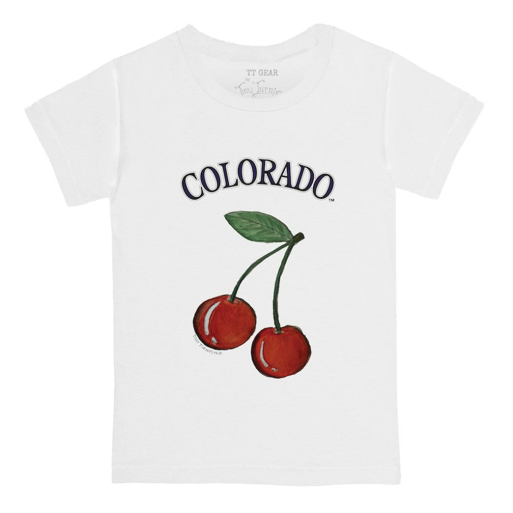 Colorado Rockies Tiny Turnip  Youth Cherries T-Shirt - White