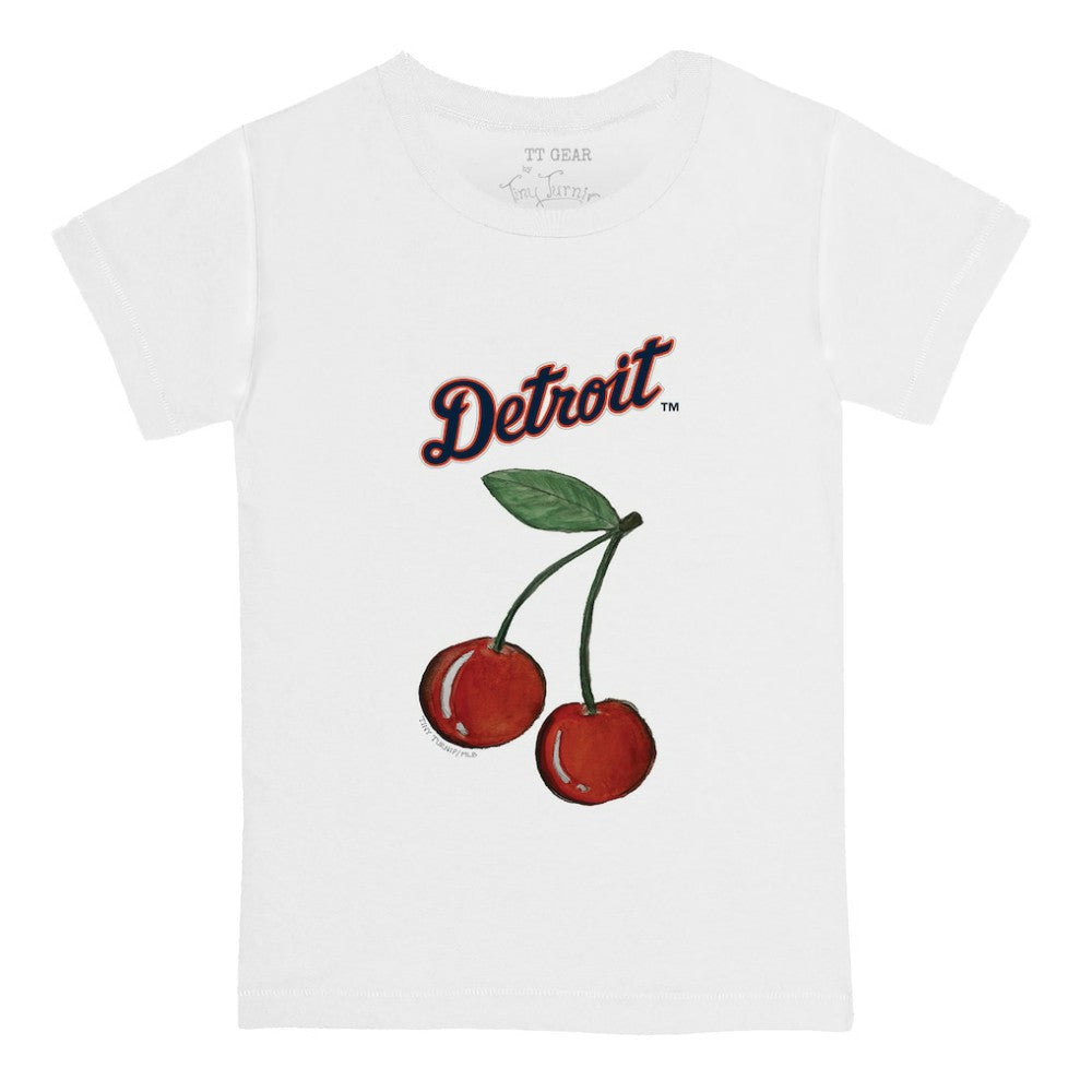 Detroit Tigers Tiny Turnip  Youth Cherries T-Shirt - White