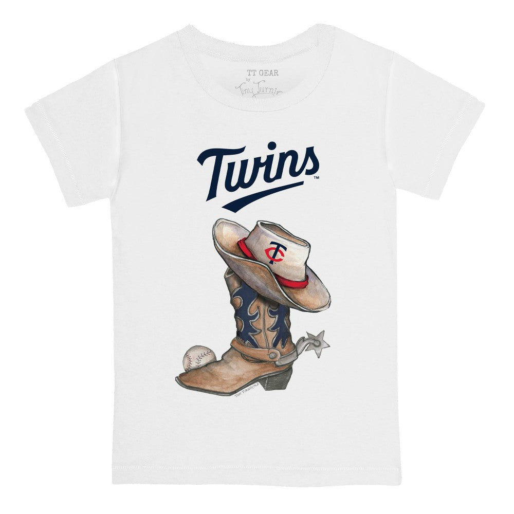 Minnesota Twins Tiny Turnip Youth Cowboy Boot T-Shirt - White