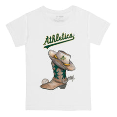 Athletics Tiny Turnip Youth Cowboy Boot T-Shirt - White