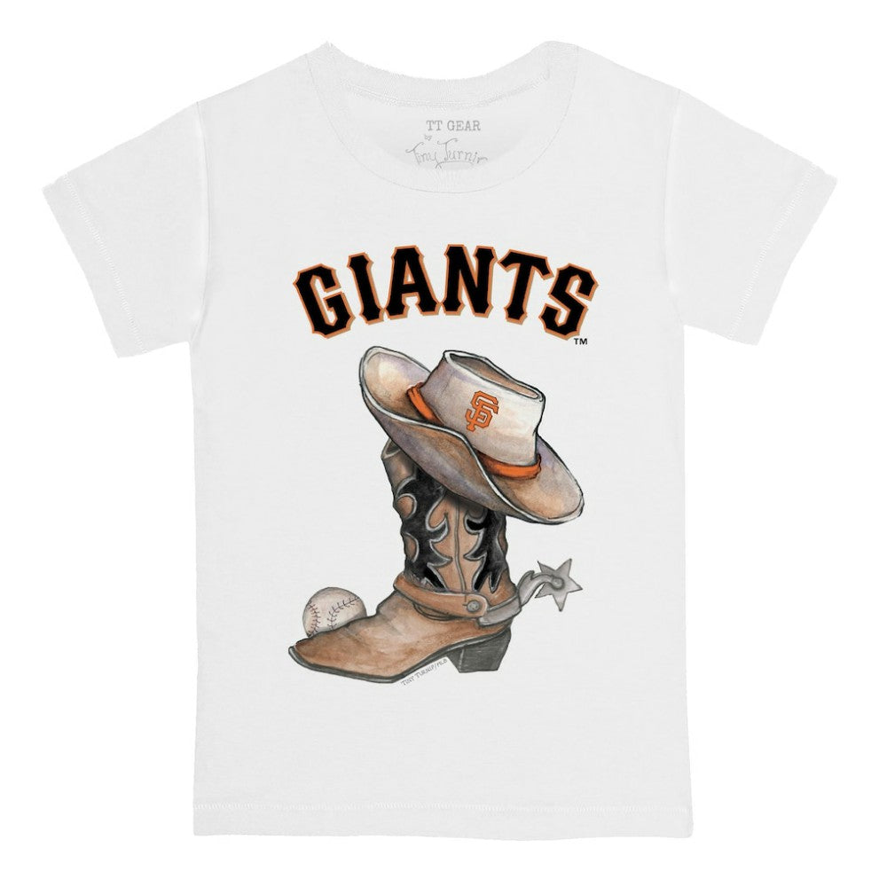 San Francisco Giants Tiny Turnip Youth Cowboy Boot T-Shirt - White
