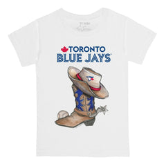 Toronto Blue Jays Tiny Turnip Youth Cowboy Boot T-Shirt - White