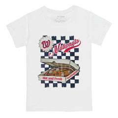 Washington Nationals Tiny Turnip Youth Pizza T-Shirt - White