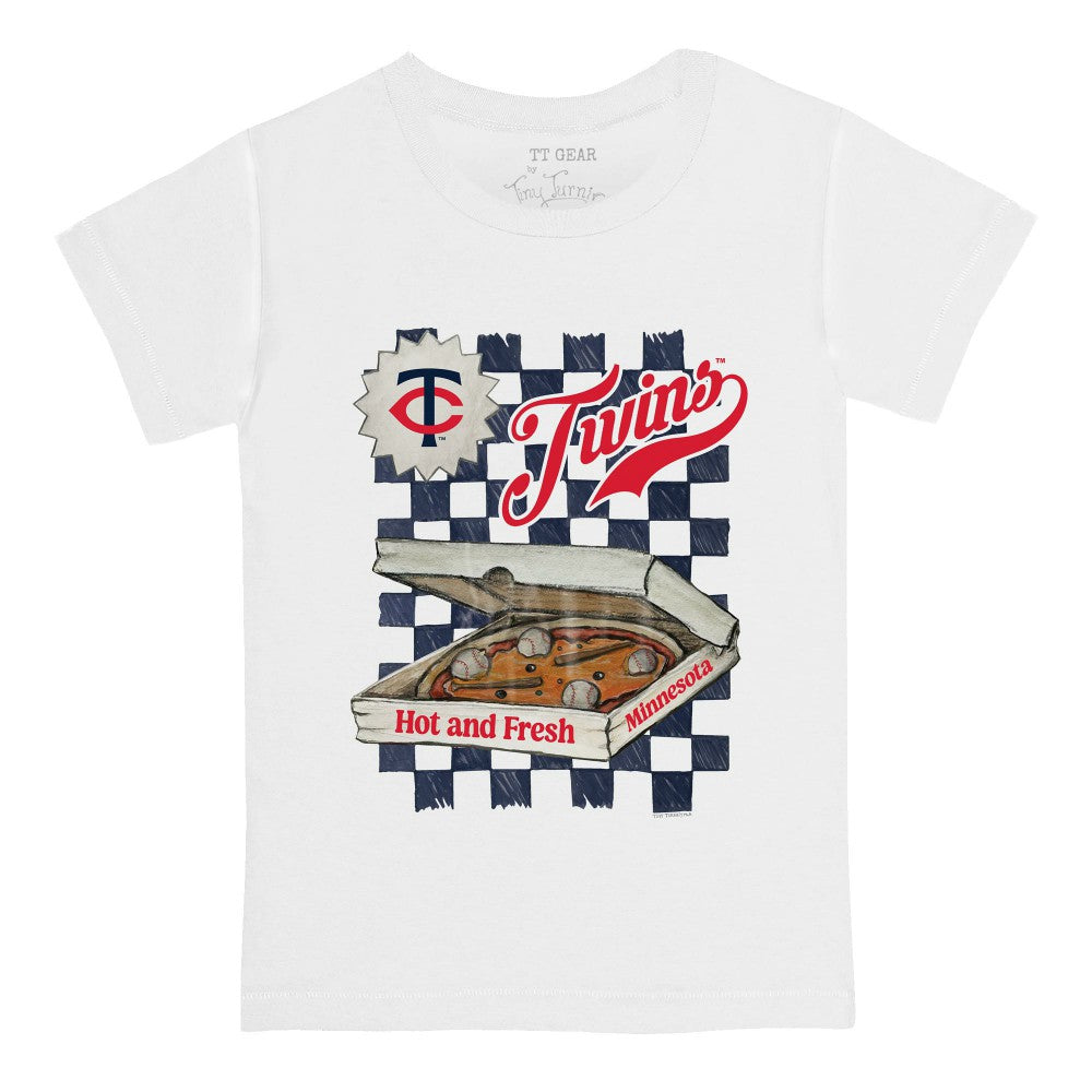 Minnesota Twins Tiny Turnip Youth Pizza T-Shirt - White