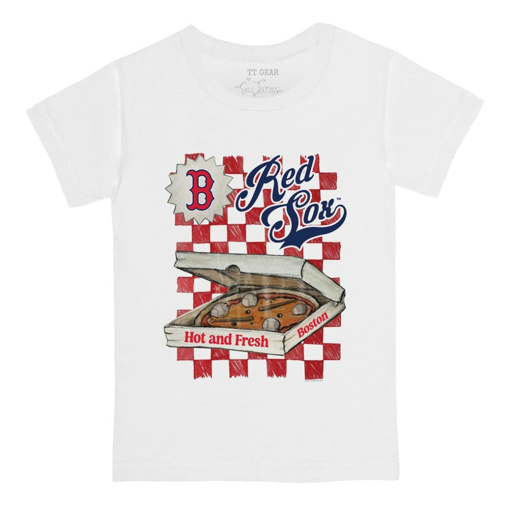 Boston Red Sox Tiny Turnip Youth Pizza T-Shirt - White