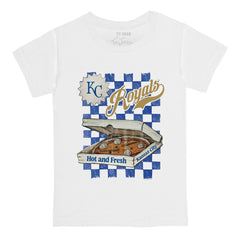Kansas City Royals Tiny Turnip Youth Pizza T-Shirt - White