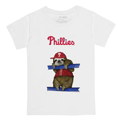 Philadelphia Phillies Tiny Turnip Youth Sloth T-Shirt - White