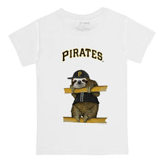 Pittsburgh Pirates Tiny Turnip Youth Sloth T-Shirt - White