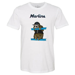 Miami Marlins Tiny Turnip Unisex Sloth T-Shirt - White