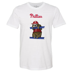 Philadelphia Phillies Tiny Turnip Unisex Sloth T-Shirt - White