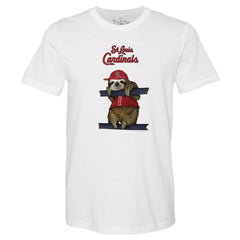 St. Louis Cardinals Tiny Turnip Unisex Sloth T-Shirt - White