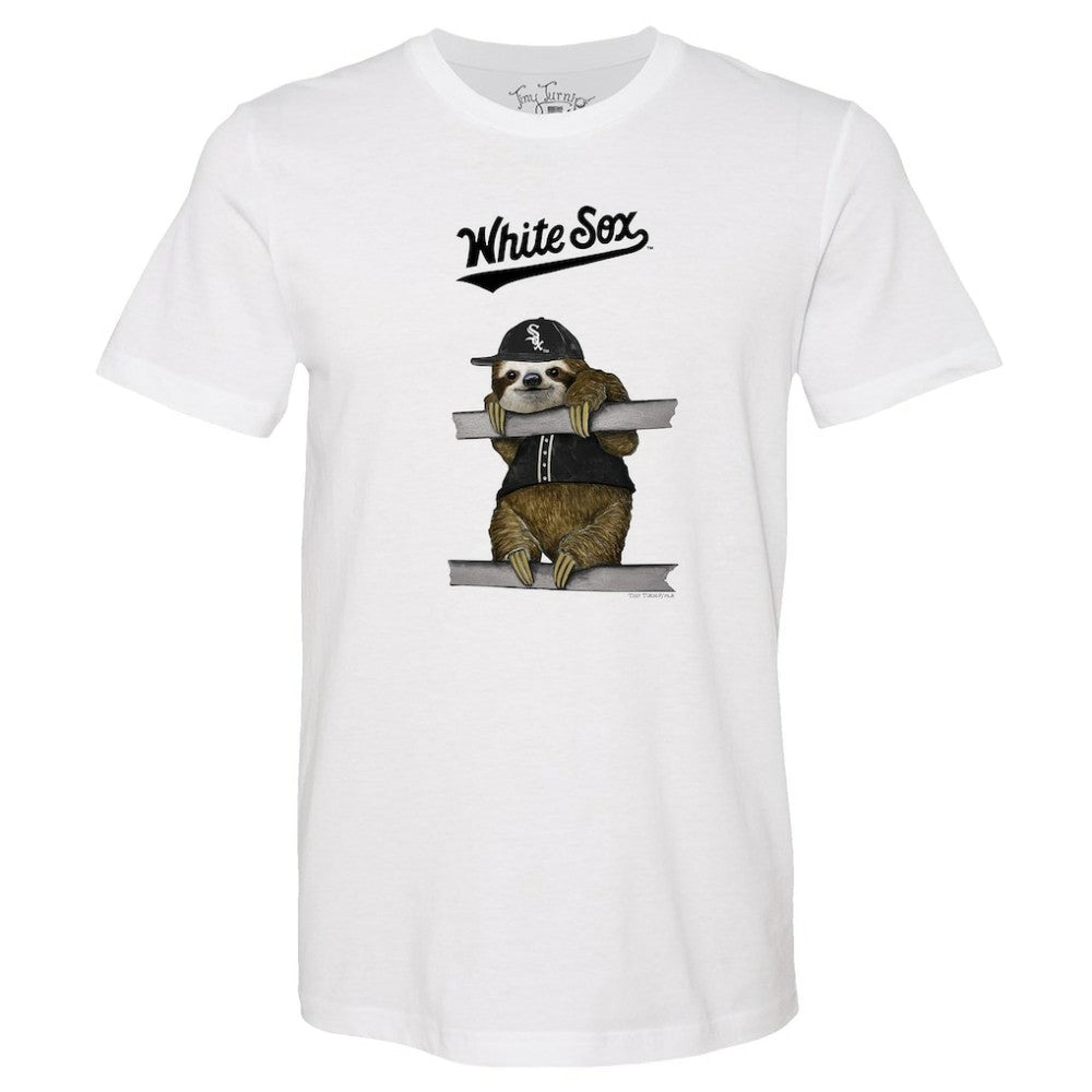 Chicago White Sox Tiny Turnip Unisex Sloth T-Shirt - White