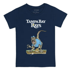 Tampa Bay Rays Tiny Turnip Youth Velociraptor T-Shirt - Navy