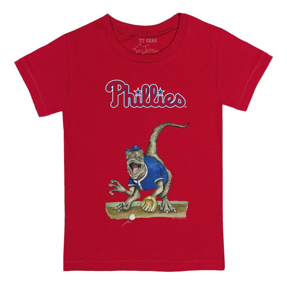 Philadelphia Phillies Tiny Turnip Youth Velociraptor T-Shirt - Red