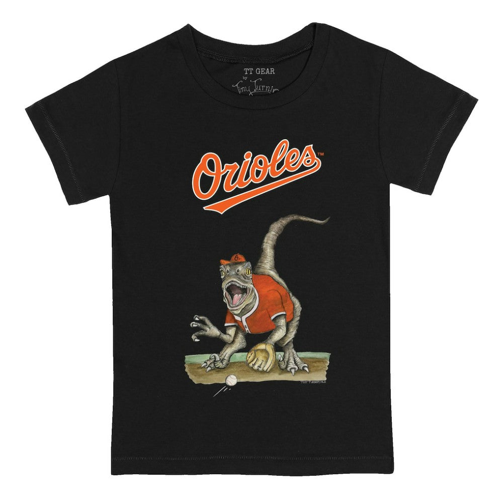 Baltimore Orioles Tiny Turnip Youth Velociraptor T-Shirt - Black