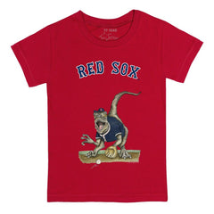 Boston Red Sox Tiny Turnip Youth Velociraptor T-Shirt - Red